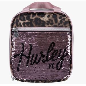 Hurley Sequin Leopard Lunch Bag NWT